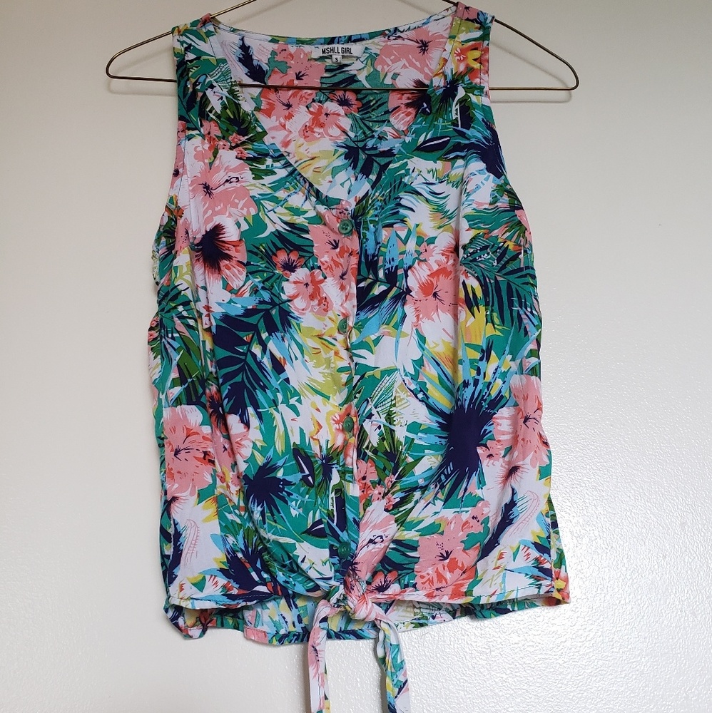 Hawaiian patterned blouse